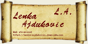 Lenka Ajduković vizit kartica